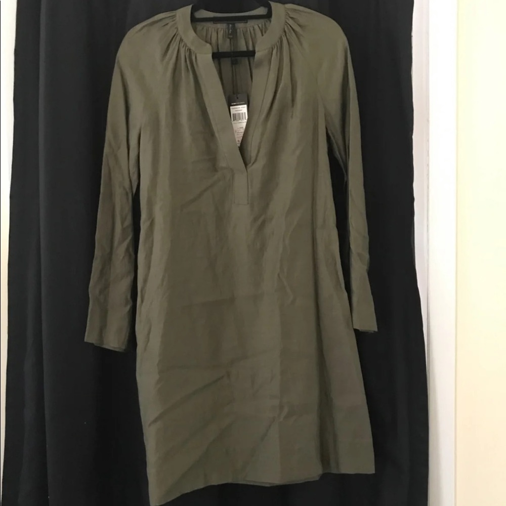 Olive long sleeve dress